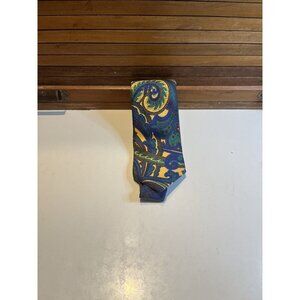 Vintage R Hanauer Tie All Silk Flowers Yellow 100% silk NWOT